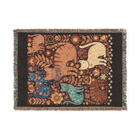 Load image into Gallery viewer, Cat Tapestry Wall Hanging – Woven Boho Folk Art Throw Blanket Gift
