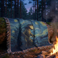 Load image into Gallery viewer, Mythical Beast Throw Blanket – Starry Night Woven Gift for Him