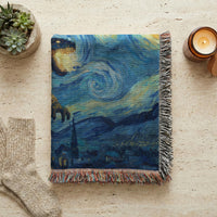 Load image into Gallery viewer, Mythical Beast Throw Blanket – Starry Night Woven Gift for Him