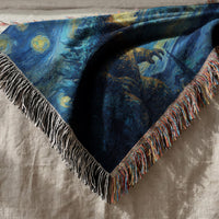 Load image into Gallery viewer, Mythical Beast Throw Blanket – Starry Night Woven Gift for Him
