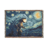 Load image into Gallery viewer, Mythical Beast Throw Blanket – Starry Night Woven Gift for Him