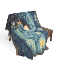 Load image into Gallery viewer, Mythical Beast Throw Blanket – Starry Night Woven Gift for Him