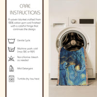 Load image into Gallery viewer, Mythical Beast Throw Blanket – Starry Night Woven Gift for Him