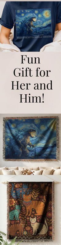 Load image into Gallery viewer, Mythical Beast Throw Blanket – Starry Night Woven Gift for Him