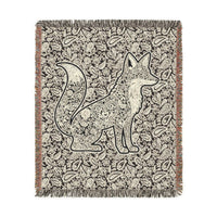 Load image into Gallery viewer, Fox Throw Blanket – Woven Cotton Paisley Boho Farmhouse Throw