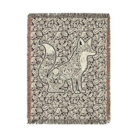 Load image into Gallery viewer, Fox Throw Blanket – Woven Cotton Paisley Boho Farmhouse Throw