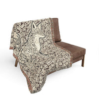Load image into Gallery viewer, Fox Throw Blanket – Woven Cotton Paisley Boho Farmhouse Throw