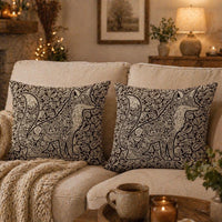 Load image into Gallery viewer, Fox Throw Pillow – Woven Geometric Mandala Boho Woodland
