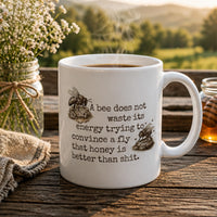 Load image into Gallery viewer, Beekeeper Gift Mug Funny Bee Quote Cup Sarcastic Ceramic Mug Coffee Lover Gift Honey Bee Design Mug White Coffee Cup Motivational Message Gift Humorous Kitchen Mug Nature Theme Cup Inspirational Quote Mug Unique Birthday Gift Office Coffee