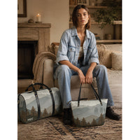 Load image into Gallery viewer, Personalized Duffle Bag – Leather Weekender Crossbody Gym Carryall
