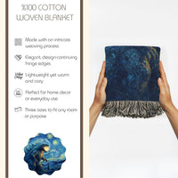 Load image into Gallery viewer, Mythical Beast Throw Blanket – Starry Night Woven Gift for Him