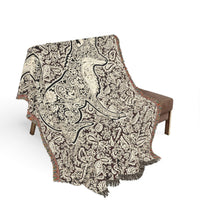 Load image into Gallery viewer, Fox Throw Blanket – Woven Cotton Paisley Boho Farmhouse Throw
