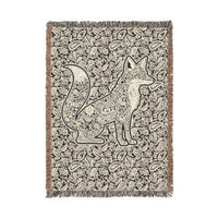 Load image into Gallery viewer, Fox Throw Blanket – Woven Cotton Paisley Boho Farmhouse Throw