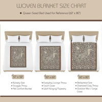 Load image into Gallery viewer, Fox Throw Blanket – Woven Cotton Paisley Boho Farmhouse Throw