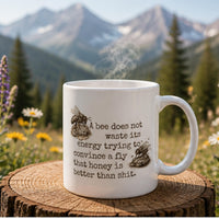 Load image into Gallery viewer, Bee Lover Coffee Mug Funny Sarcastic Quote Cup Ceramic Beekeeper Gift White Mug Honeycomb Design Motivational Coffee Cup Humorous Kitchen Gift Nature Inspired Mug Unique Quote Cup Office Coffee Mug Witty Message Gift Birthday Present Friend