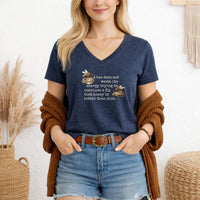 Load image into Gallery viewer, Vintage Bee Graphic Tee Women Nature Inspired Honeycomb Design Funny Sarcastic Quote Shirt Cotton V-neck Style Breathable Comfortable Fabric Bold Statement Apparel Casual Everyday Fashion Motivational Saying Tee Perfect Bee Lover Gift