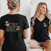 Load image into Gallery viewer, Bee Shirt Women – Vneck Cotton Tee