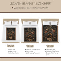 Load image into Gallery viewer, Tree of Life Blanket – Woven Tapestry Throw with Cotton Fringe Trim