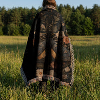 Load image into Gallery viewer, Tree of Life Blanket – Woven Tapestry Throw with Cotton Fringe Trim
