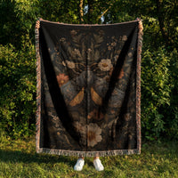 Load image into Gallery viewer, Tree of Life Blanket – Woven Tapestry Throw with Cotton Fringe Trim