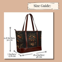 Load image into Gallery viewer, Personalized Shoulder Tote Bag – Water-resistant Vintage Floral Boho Work Bag