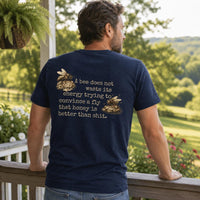 Load image into Gallery viewer, Funny Bee Graphic Tee Sarcastic Quote Shirt Gift For Her Gift For Him Unisex Cotton Blend Vintage Inspired Design Introvert Birthday Present Burnout Humor Clothing Therapy Joke Gift Best Friend Present Coworker Gift Idea Soft Breathable