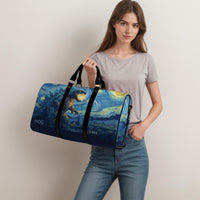 Load image into Gallery viewer, Travel Duffle Bag – Personalized Starry Night Design Weekend Carryon