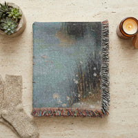 Load image into Gallery viewer, Woven Tapestry Throw Blanket – Farmhouse Cottage Landscape with Fringe
