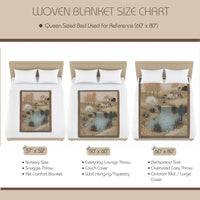 Load image into Gallery viewer, Woven Tapestry Throw Blanket – Farmhouse Cottage Landscape with Fringe