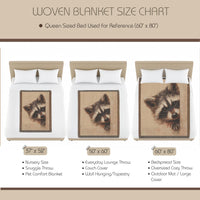 Load image into Gallery viewer, Raccoon Woven Blanket – 100% Cotton Wildlife Throw