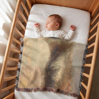 Load image into Gallery viewer, Woven Cotton Throw Blanket Wildlife Tapestry Meerkat Portrait Design Soft Textured Surface Perfect Home Accent Gift Safari Themed Living Room Sofa Throw Cozy Bedroom Blanket Fringed Edges Detail Wall Hanging Art Display Animal Lover Gift