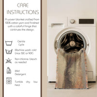 Load image into Gallery viewer, Meerkat Throw Blanket – Woven Cotton Wildlife Tapestry Wall Hanging
