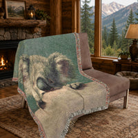 Load image into Gallery viewer, Koala Baby Blanket – Handwoven Cotton Animal Theme Nursery Gift