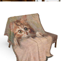 Load image into Gallery viewer, Custom Pet Blanket – Personalized Name Embroidered Woven Cotton