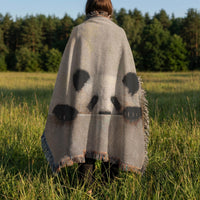 Load image into Gallery viewer, Panda Woven Blanket – Soft Cotton Throw for Nursery Gifts