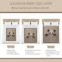Load image into Gallery viewer, Panda Woven Blanket – Soft Cotton Throw for Nursery Gifts
