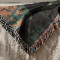Load image into Gallery viewer, Black Cat Blanket – Handwoven Cotton Throw with Boho Mosaic Design