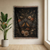 Load image into Gallery viewer, Tree of Life Blanket – Woven Tapestry Throw with Cotton Fringe Trim