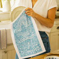 Load image into Gallery viewer, Commemorative Tea Towel America 250th Anniversary Collectible Capitol Building Eagle Design Semiquincentennial Historical Gift Vintage Americana Kitchen Towel Cotton Flour Sack Dish Towel Patriotic Home Display Museum Quality Artwork