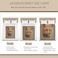 Load image into Gallery viewer, Fox Throw Blanket – Woven Vintage Tapestry for Woodland Nursery