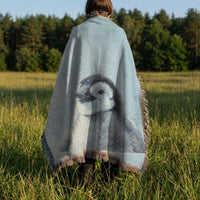 Load image into Gallery viewer, Penguin Woven Blanket – Cotton Throw Tapestry Nursery Wall Art