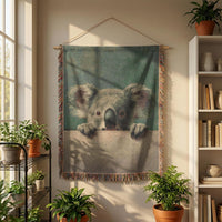 Load image into Gallery viewer, Koala Baby Blanket – Handwoven Cotton Animal Theme Nursery Gift