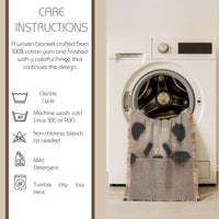 Load image into Gallery viewer, Panda Woven Blanket – Soft Cotton Throw for Nursery Gifts