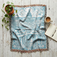 Load image into Gallery viewer, America 250th Anniversary Gift – Woven Cotton Capitol Blanket