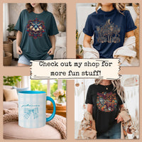 Load image into Gallery viewer, Boho Cat Tshirt – Folk Art Design with Vintage Autumn Florals
