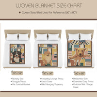 Load image into Gallery viewer, Custom Pet Blanket – Woven Cotton Personalized Portrait Throw