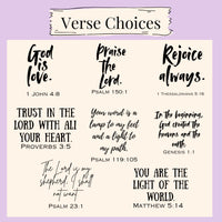 Load image into Gallery viewer, Bible Verse Bag Charm – Scripture Tag with Metal Clasp Attachment