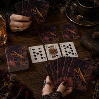 Load image into Gallery viewer, Vintage Botanical Playing Cards Moth Illustration Design Custom Personalized Deck Victorian Style Ornate Nature Theme Premium 300gsm Cardstock Quality Collectible Card Set Perfect Gift For Poker Enthusiasts Game Night Essential Standard