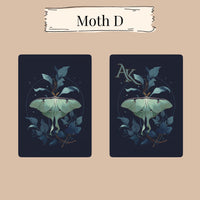 Load image into Gallery viewer, Custom Playing Cards – Vintage Moth Botanical Design Personalized Gift
