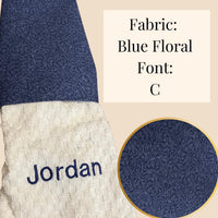 Load image into Gallery viewer, Kitchen Boa Towel Set Personalized Embroidered Name Custom Monogram Design Hands Free Hanging Accessory White Waffle Weave Cotton Hand Towels Floral Fabric Strap Connection Practical Kitchen Gift Absorbent Drying Towel Perfect Housewarming